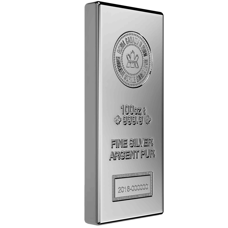 Buy 100 oz. Royal Canadian Mint Silver Bar Price in Canada TD
